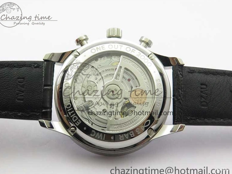 MIROTIME 0121 SunProtective Portugieser Chronograph Edition 150 Years IW371601 ZF 1:1 Best Edition Blue Dial on Black Leather Strap A7750 (Slim Movement) 7137